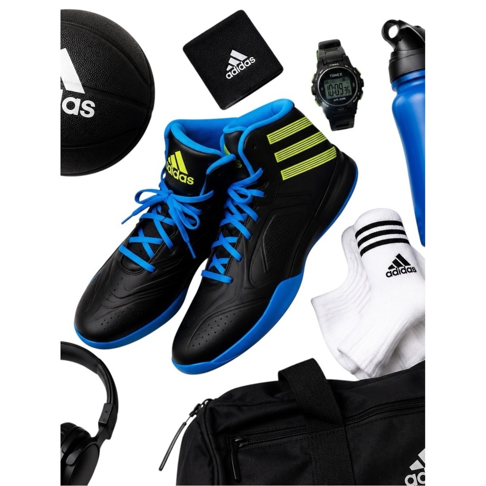 Adidas NXT LVL SPD 2 Basketball Shoes Black Blue Green Men's Size 9.5 NWT No Box